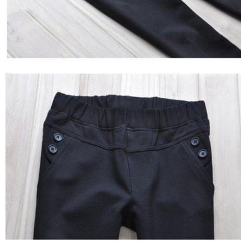 Fitted stretch shiny pants